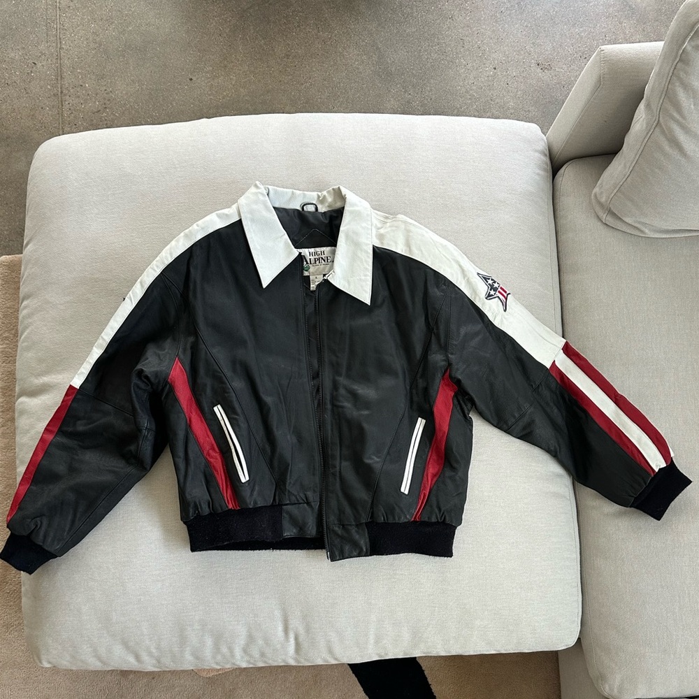 100% leather High Alpine Vintage USA jacket